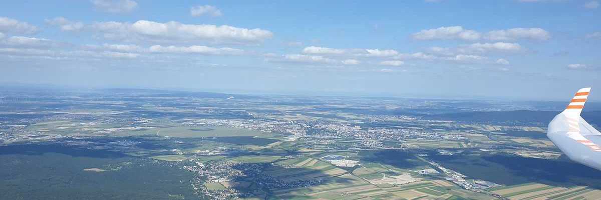 Flugwegposition um 14:20:11: Aufgenommen in der Nähe von Gemeinde Winzendorf-Muthmannsdorf, Österreich in 1222 Meter